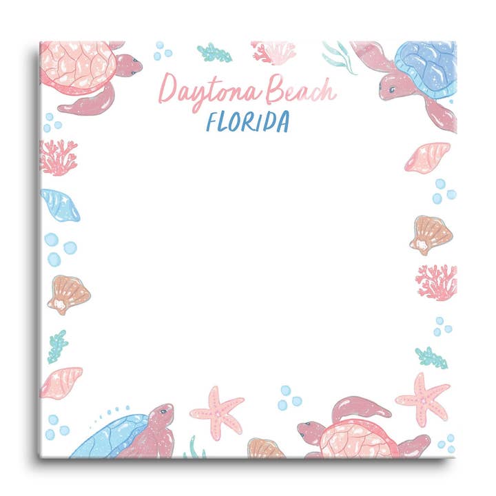 8x8 Glass Dry Erase-City & State Coastal Sea Turtles for wholesale by Love Local