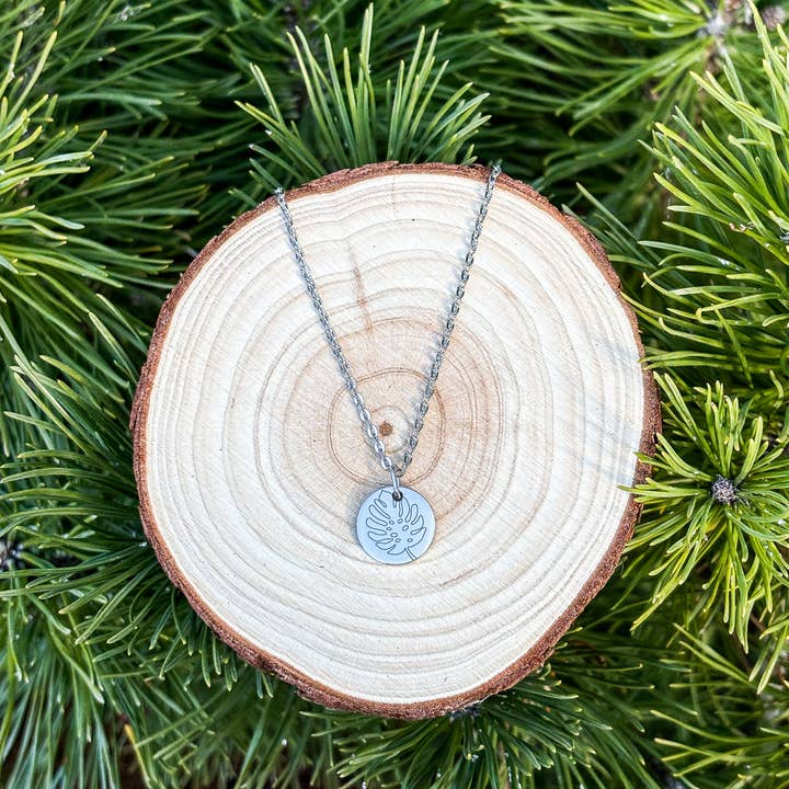 Monstera-Adansonii-Blatt-Halskette - Edelstahl für den Großhandel von Arthousefern