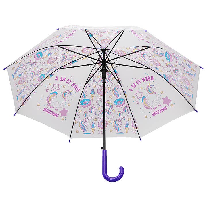 Cap Zone - Wholesale Umbrella - Kids - Kids Unicorn Translucent EVA Auto Umbrella3