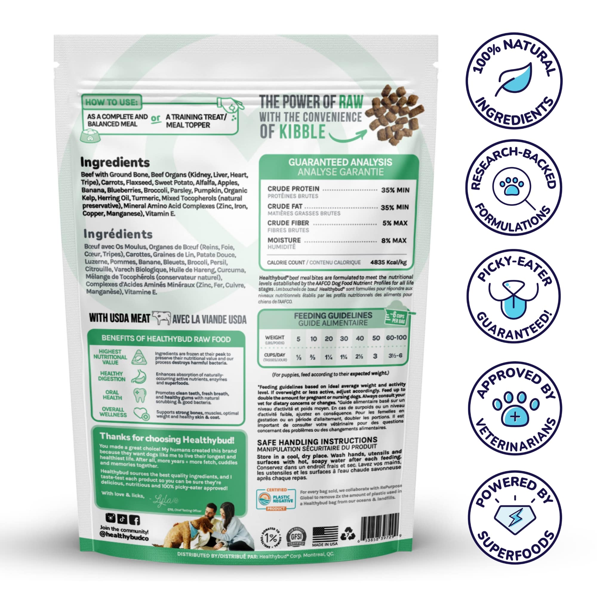 Healthybud - Wholesale Pet Food - Dog - Healthybud's Freeze-Dried Beef Meal Bites for Dogs1