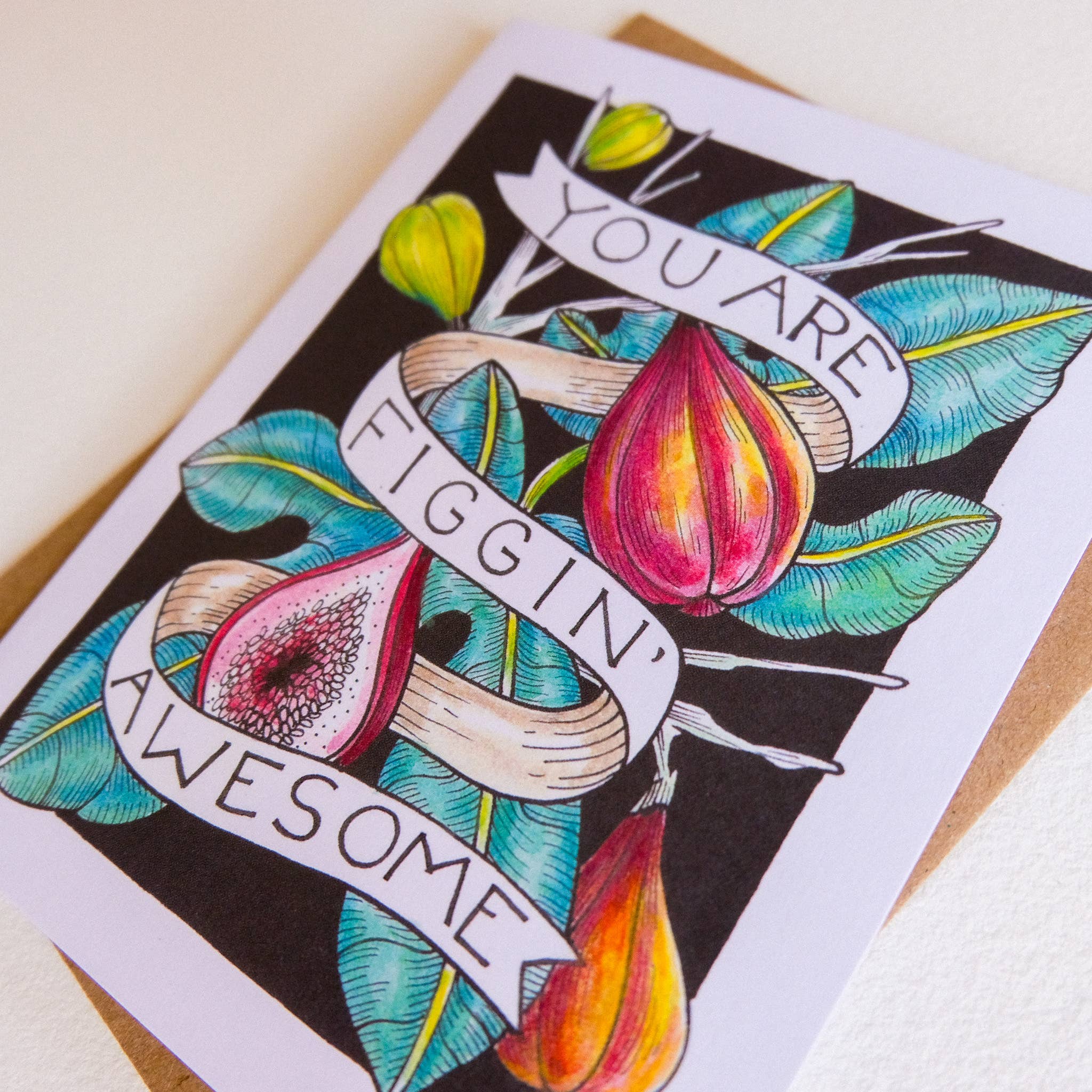 Mattea - Wholesale Everyday Greeting Card - You Are Figgin' Awesome Card2
