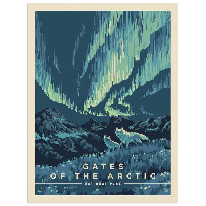 Gates of the Arctic National Park Alaska Wolves Decal for wholesale by RetroPlanet