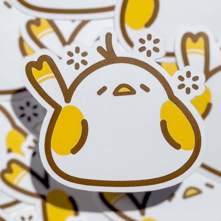 Sleepy Birb Sticker for wholesale by No Thoughts Club