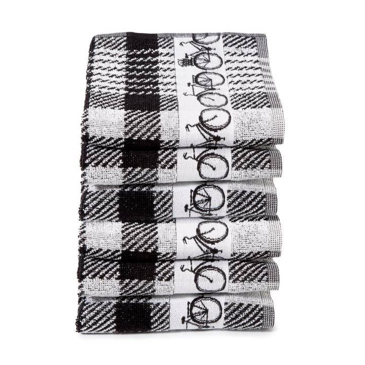 Juego de toallas de cocina Twentse Damask, 6 piezas, Black Bike para venta al por mayor de Twentse Damast