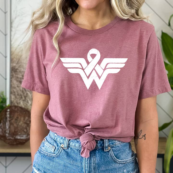 Shirt met kankerlint, Cancer Warrior-shirt, Borstkanker voor wholesale door Custom T Story