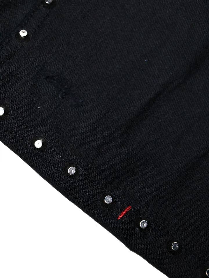 REDHOUSE - Wholesale Jeans - Women's - RH SPIKES | DARK BLACK3