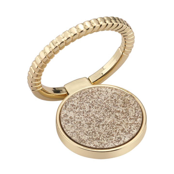 LAX Sparkle Ring Holder Kick-Stand - Gold - Retail Pack for wholesale by LAX Gadgets