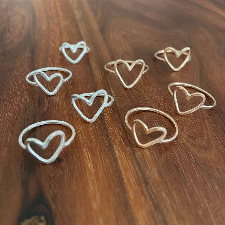 Textured Heart Ring for wholesale by Hahn Jewelry