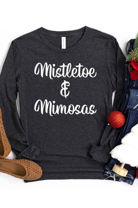 Wildberry Waves - Wholesale Screen Printed T-Shirt - Women's - Mistletoe & Mimosas Long sleeve
