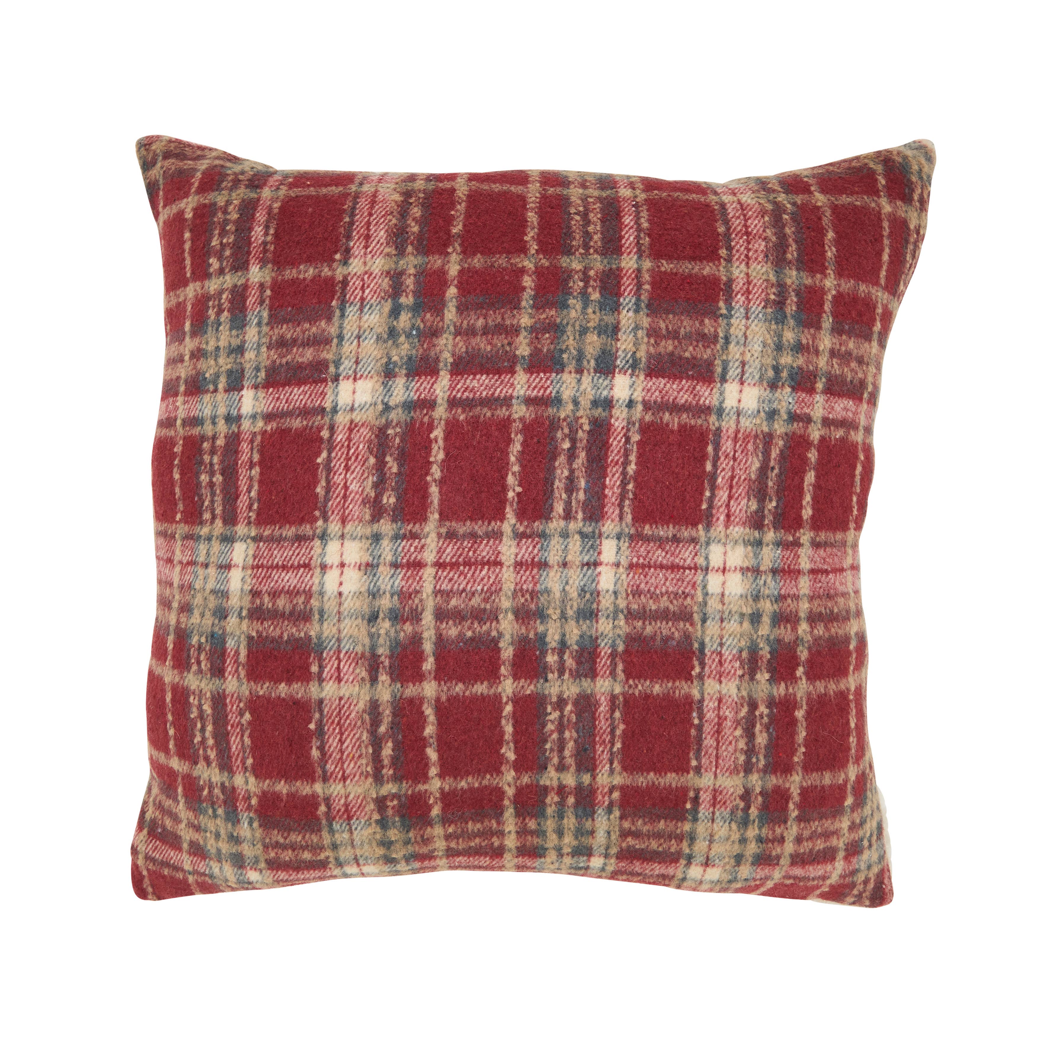Multi Plaid Reindeer Throw Pillow for wholesale on Faire1