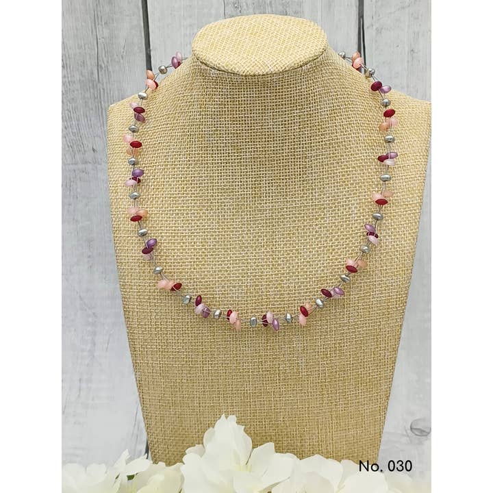 Collana perline Polaris - perline a lente da 6 mm, seta per la vendita all'ingrosso da parte di perleperle