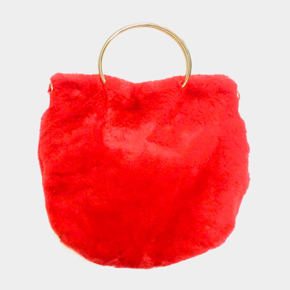 Sensibling Corp. - Wholesale Tote Bag - Women's - Solid Faux Fur Tote / Crossbody Bag4