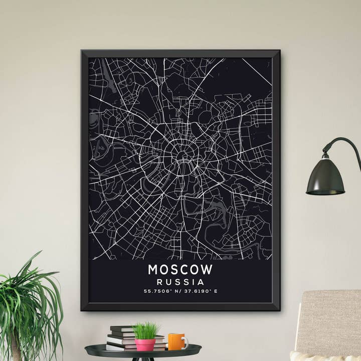 Moskau, Russland Karte für den Großhandel von Artable