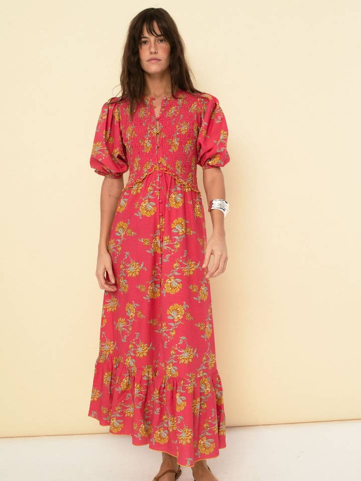 Magnolia jurk kers voor wholesale door Sonmer Shop USA