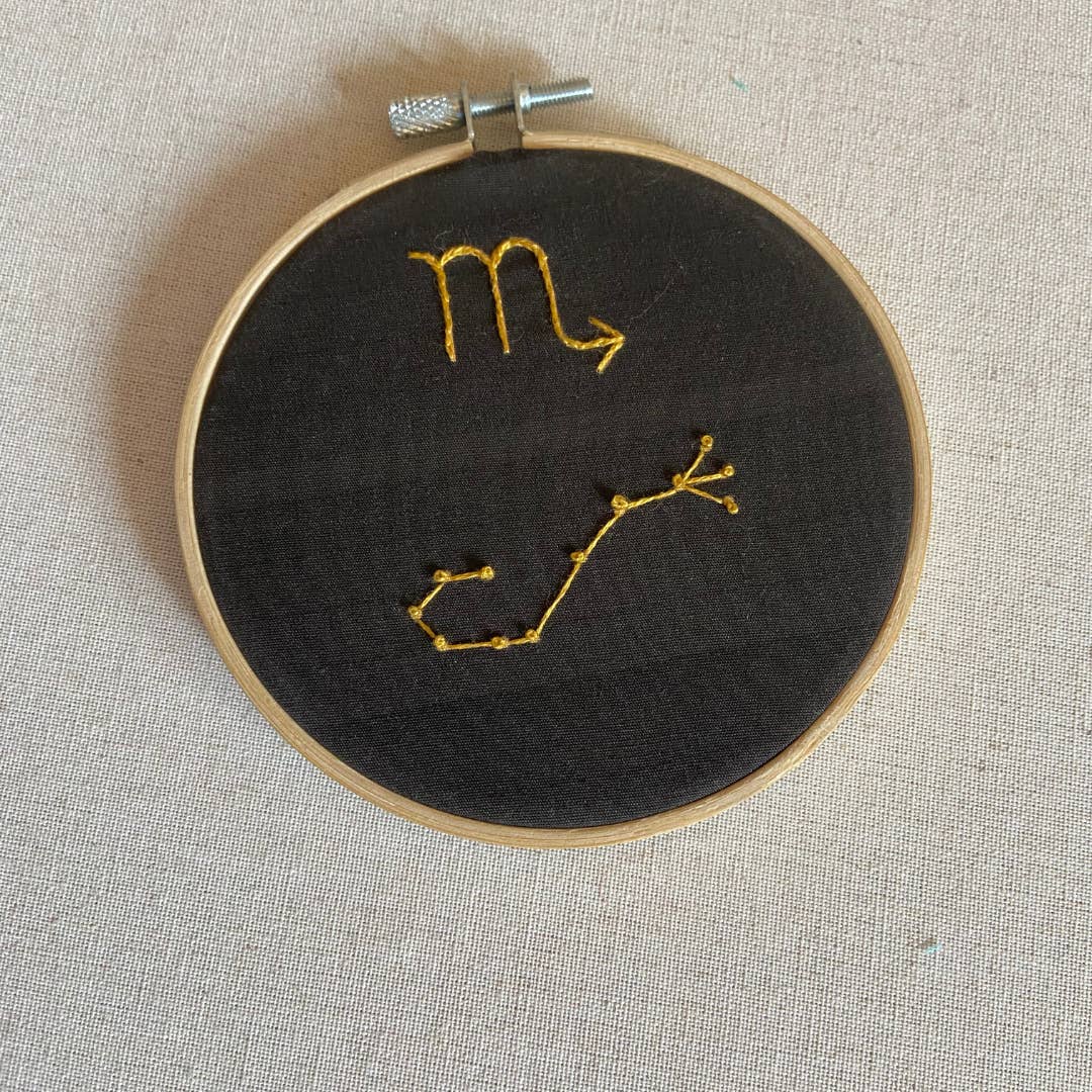 Open Coven - Wholesale Embroidery/Cross Stitch Supplies - Zodiac 4 Inch Embroidery Kit (Copy)