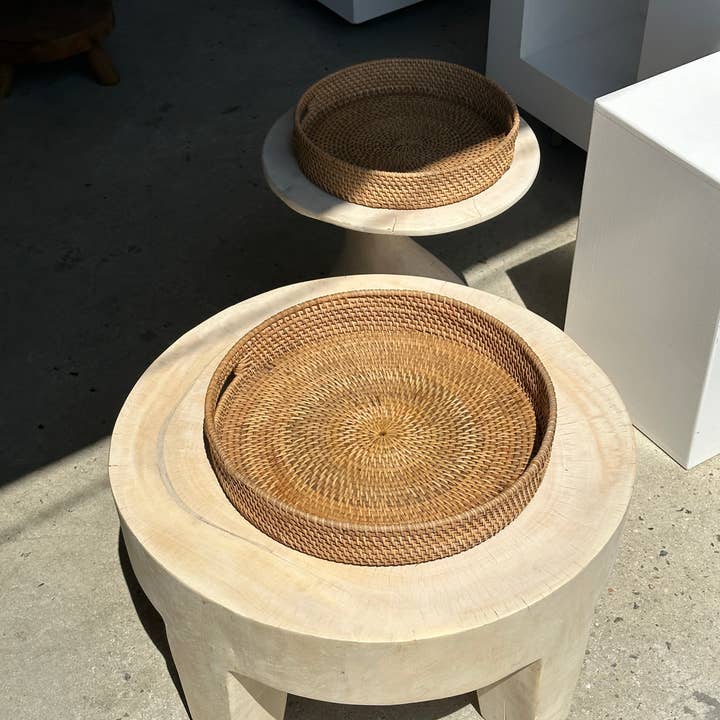 Office Objets - Wholesale Basket - Set of three handcrafted Indonesian wicker baskets in natural rattan (caramel)61