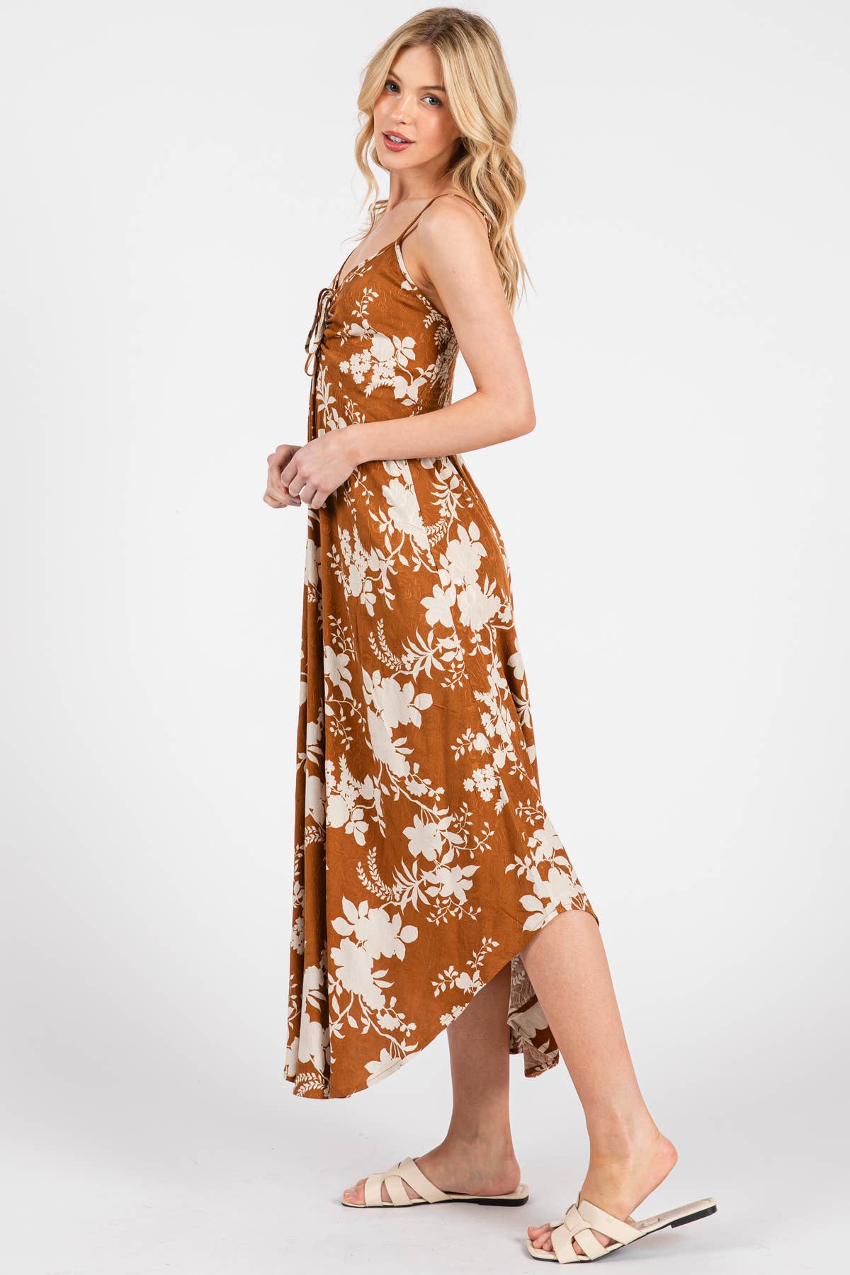 Final Touch - Vendita all'ingrosso Vestito - Donna - Vestito sottoveste in raso di rayon stampato floreale - VD17412B411