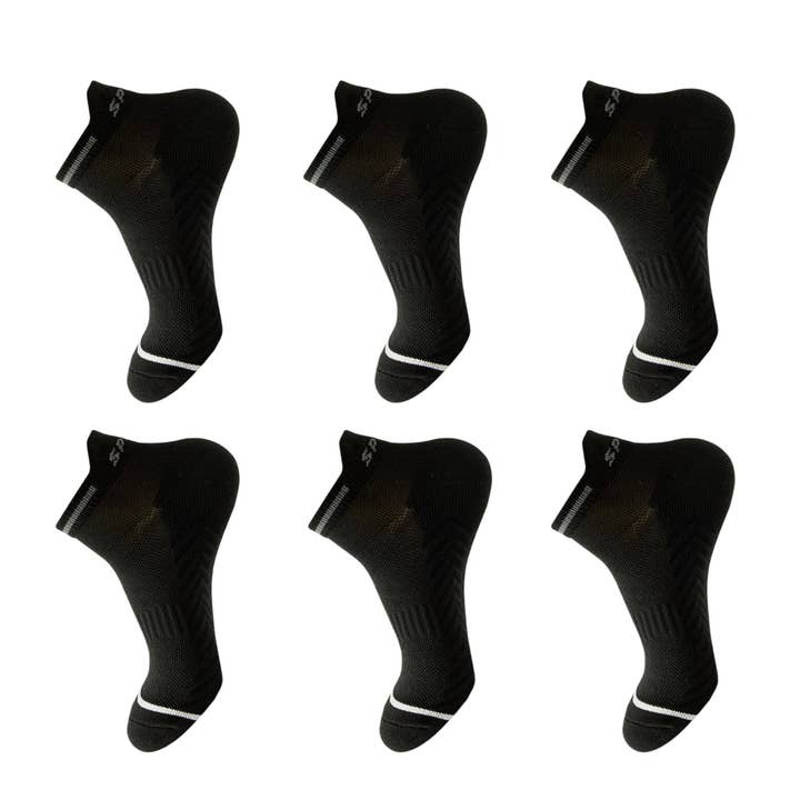 AK Brand - Wholesale Socks - Men's - Anti-Slip Athletic Ankle Socks 6pk - for Running & Training