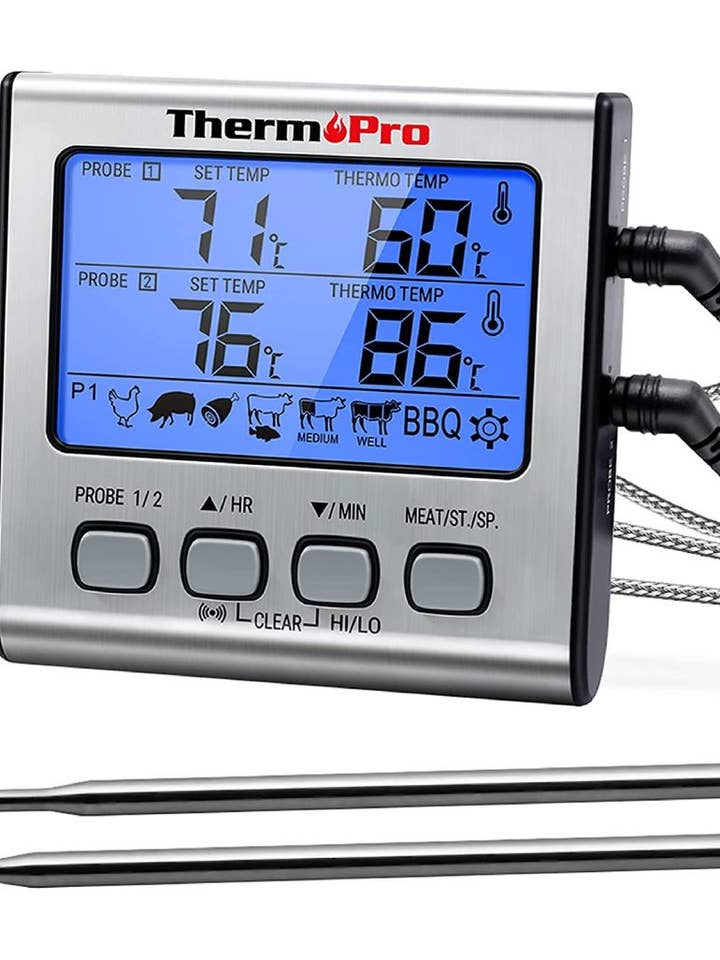 Digital Thermometer w Timer - Dual Probe for wholesale by Optoco