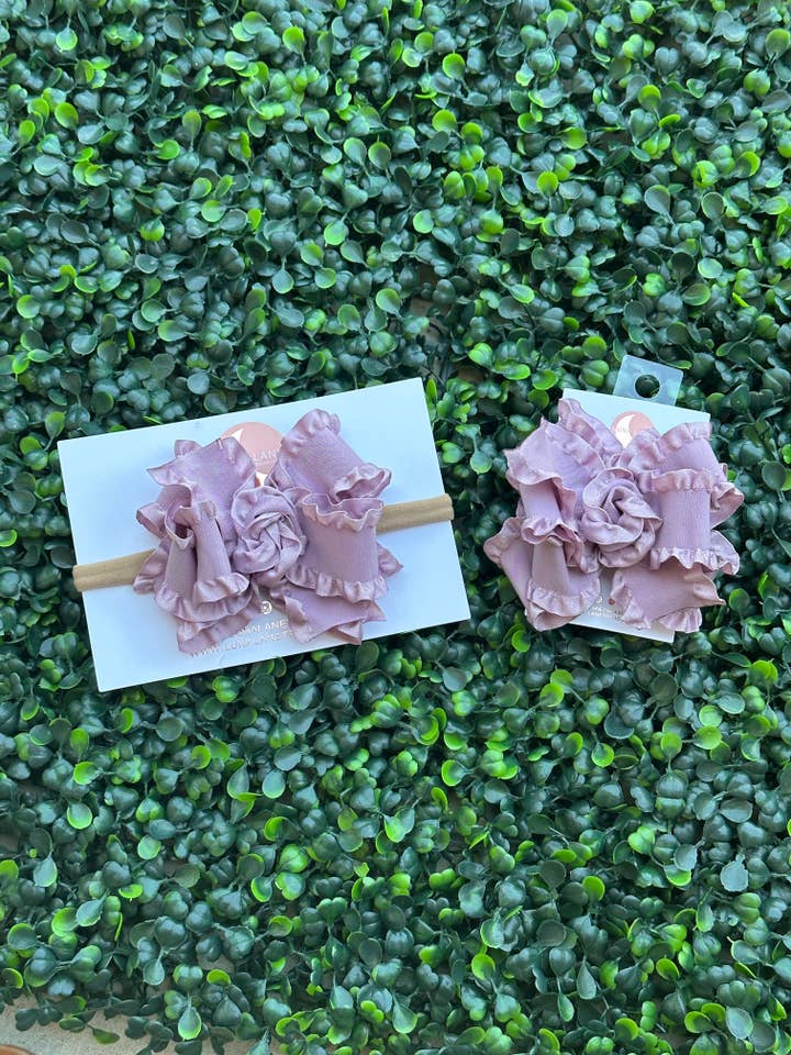 Dusty Lilac Classic Medium Ruffle for wholesale by Luna Lane treasures