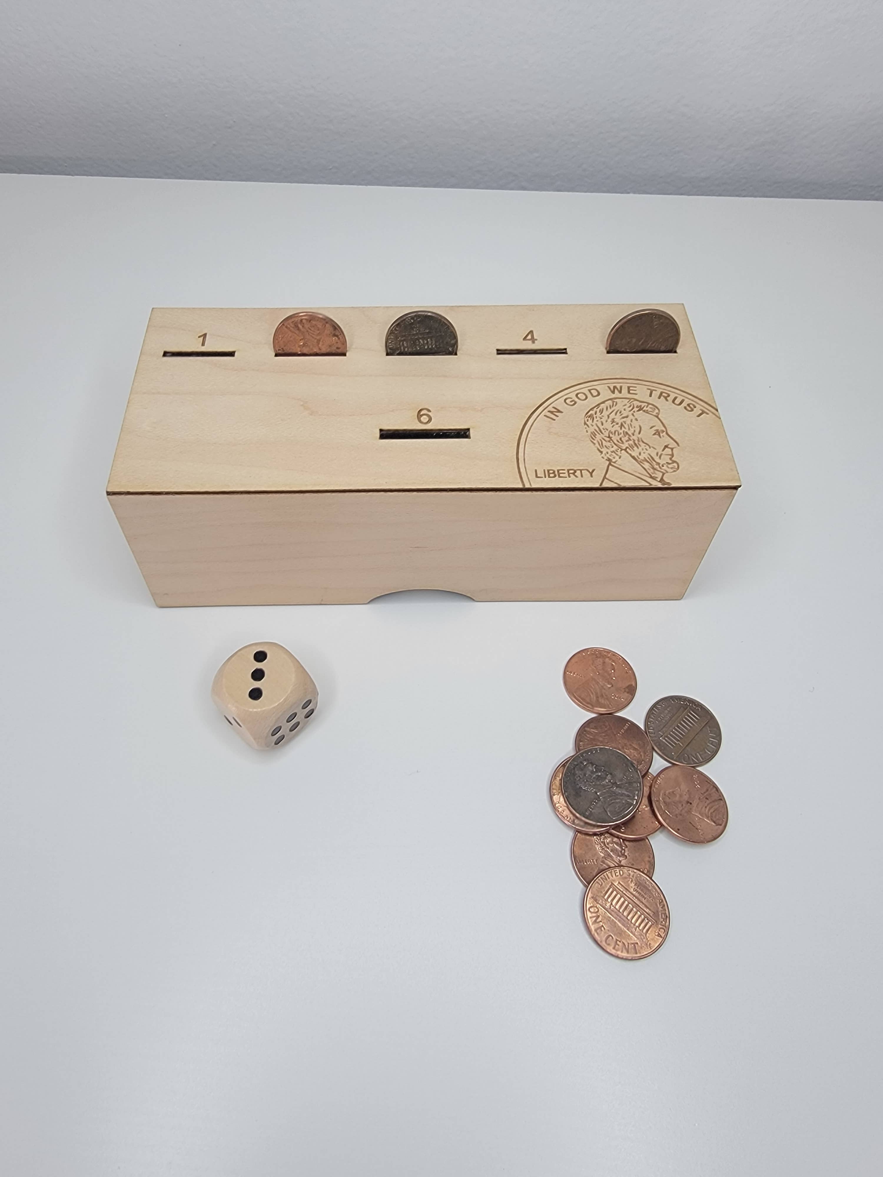 lou+teak - Wholesale Board Game - The Penny Game, Laser Cut and Engraved