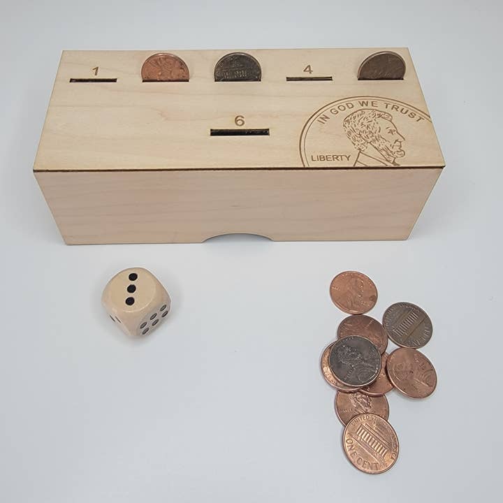 The Penny Game, Laser Cut and Engraved for wholesale by lou+teak