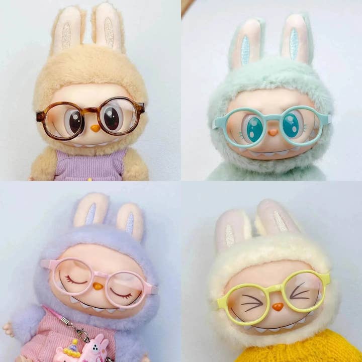 För 10/15 cm bomull/Ropa Labubu-dockor glasögon söta plast för wholesale av THE INTSUP USA
