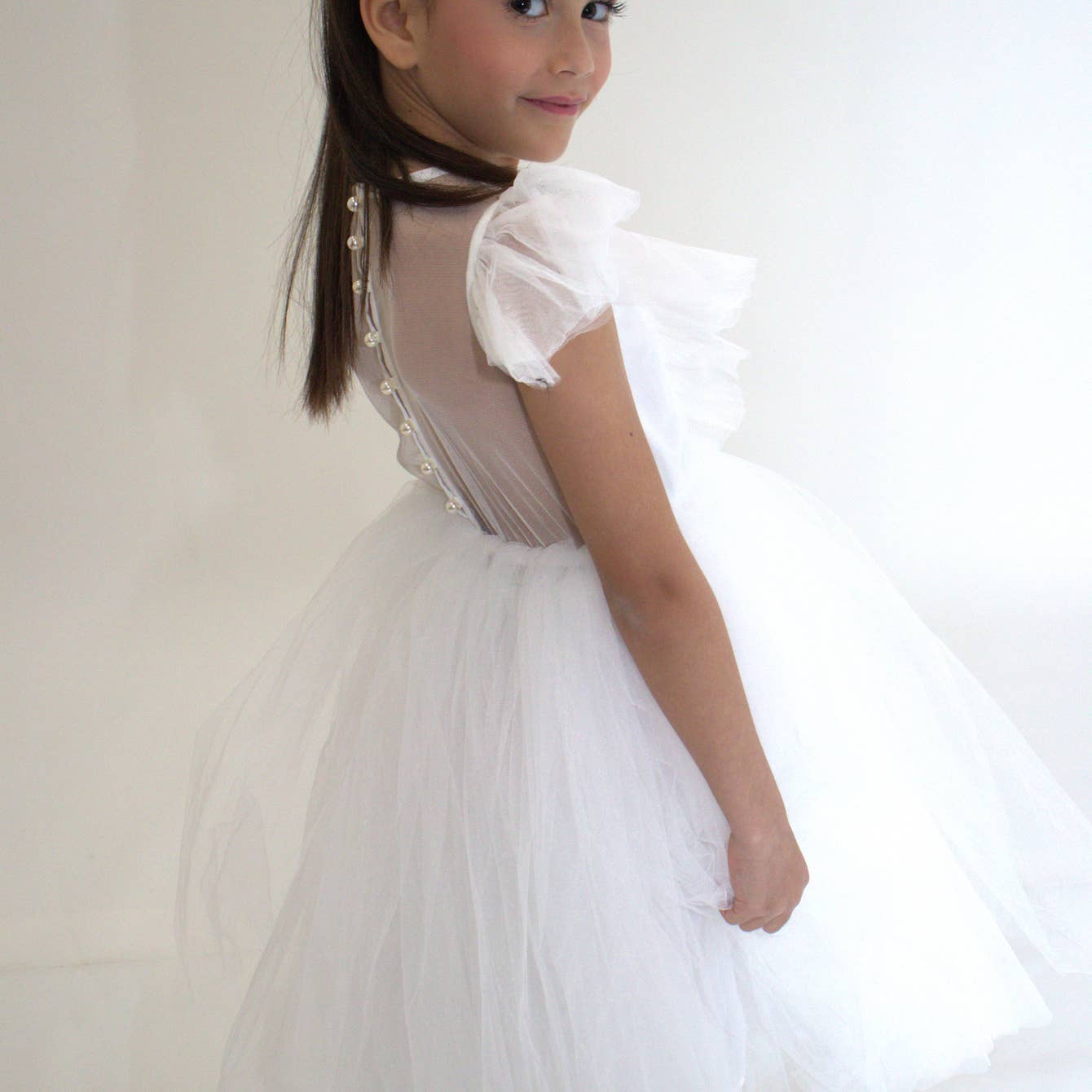 Yuko B - Wholesale Dress - Kids - CLARA girl's dress - White5