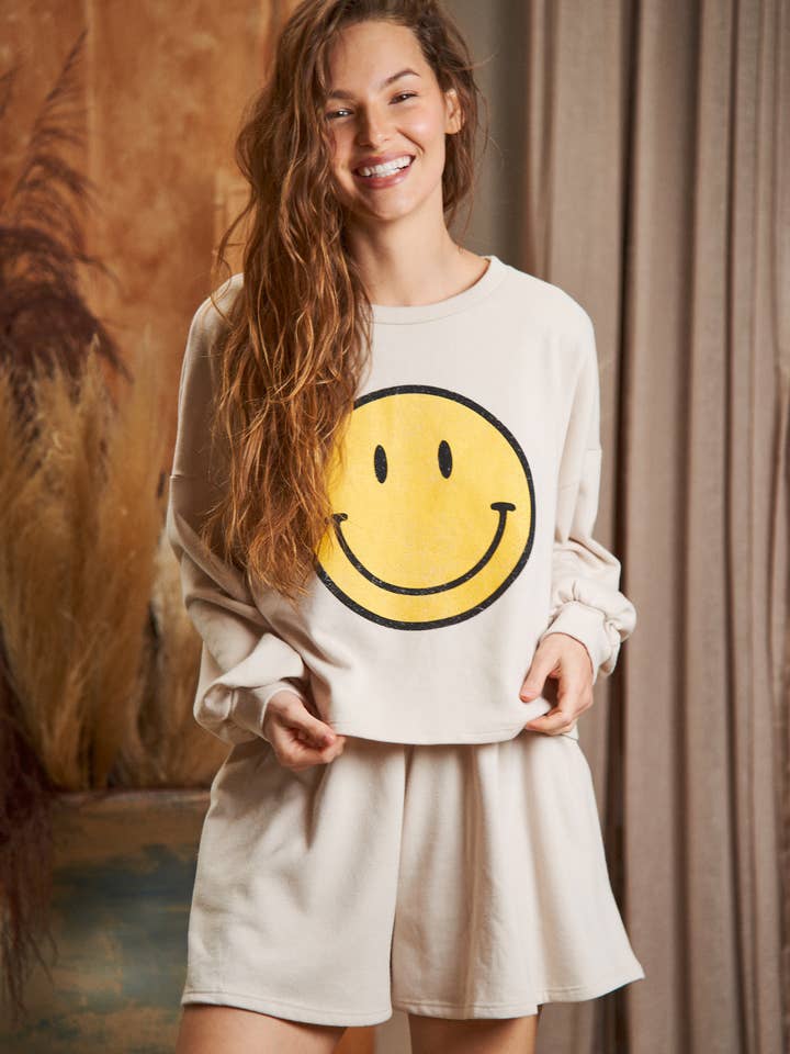 JADE BY JANE - Wholesale Loungeset - Dames - SET KORTE BROEKEN MET SMILE-PRINT10