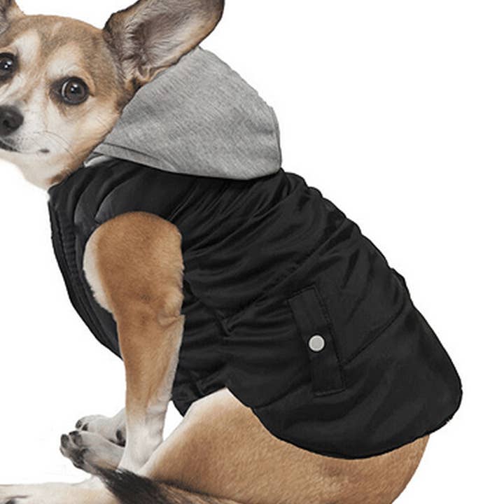 Fashion Pet Sporty Puffer Reversible Black s for wholesale by King Wholesale Pet Goods