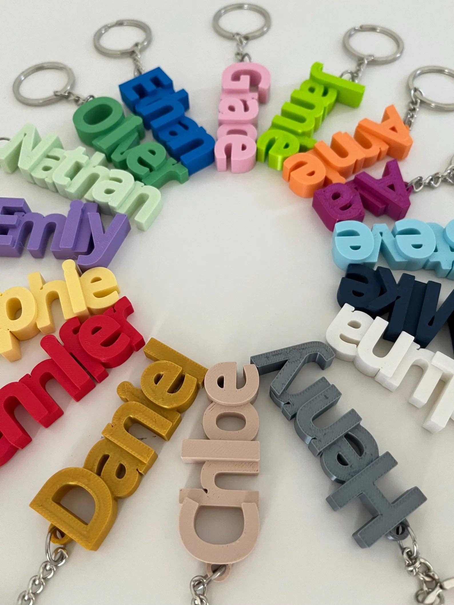 Preneel3dUniverse - Vente Porte-clés – unisexe - Porte-clés personnalisé Porte-clés Cadeaux personnalisés pour enfants Cadeaux pour elle Cadeaux pour lui Remplisseurs de sacs de fête Étiquettes de nom Noms de sac d'école1