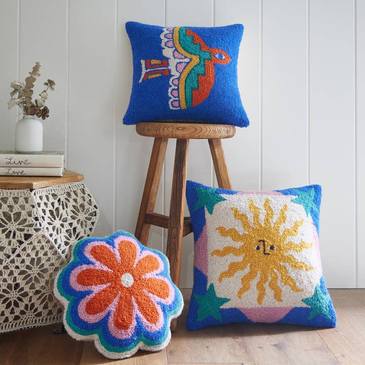 Peking Handicraft - Wholesale Throw/Decorative Pillow - Flower Vibe Hook Pillow - Elizabeth Olwen