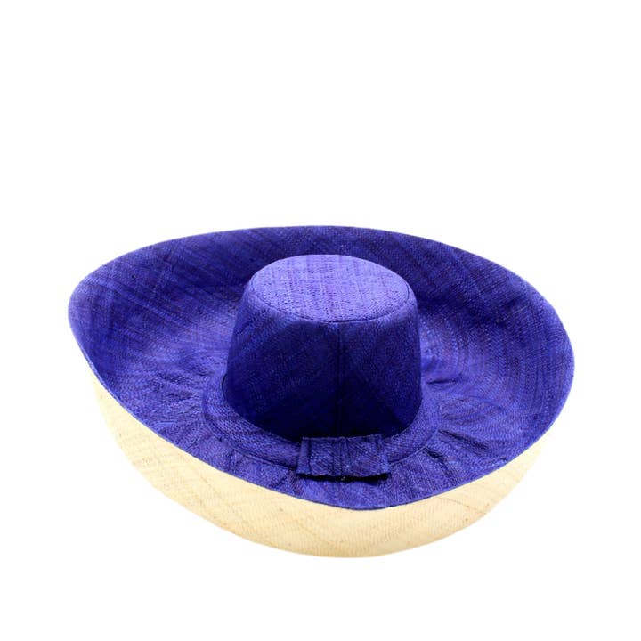 Shebobo - Wholesale Straw Hat - Women's - 5" & 7" Wide Brim Two Tone Packable Straw Sun Hats