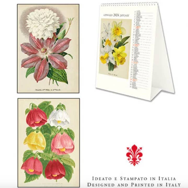 Thrive Creative – Großhandel Kalender – Tischkalender 2025, Vintage-Tischkalender mit floralen und botanischen Illustrationen