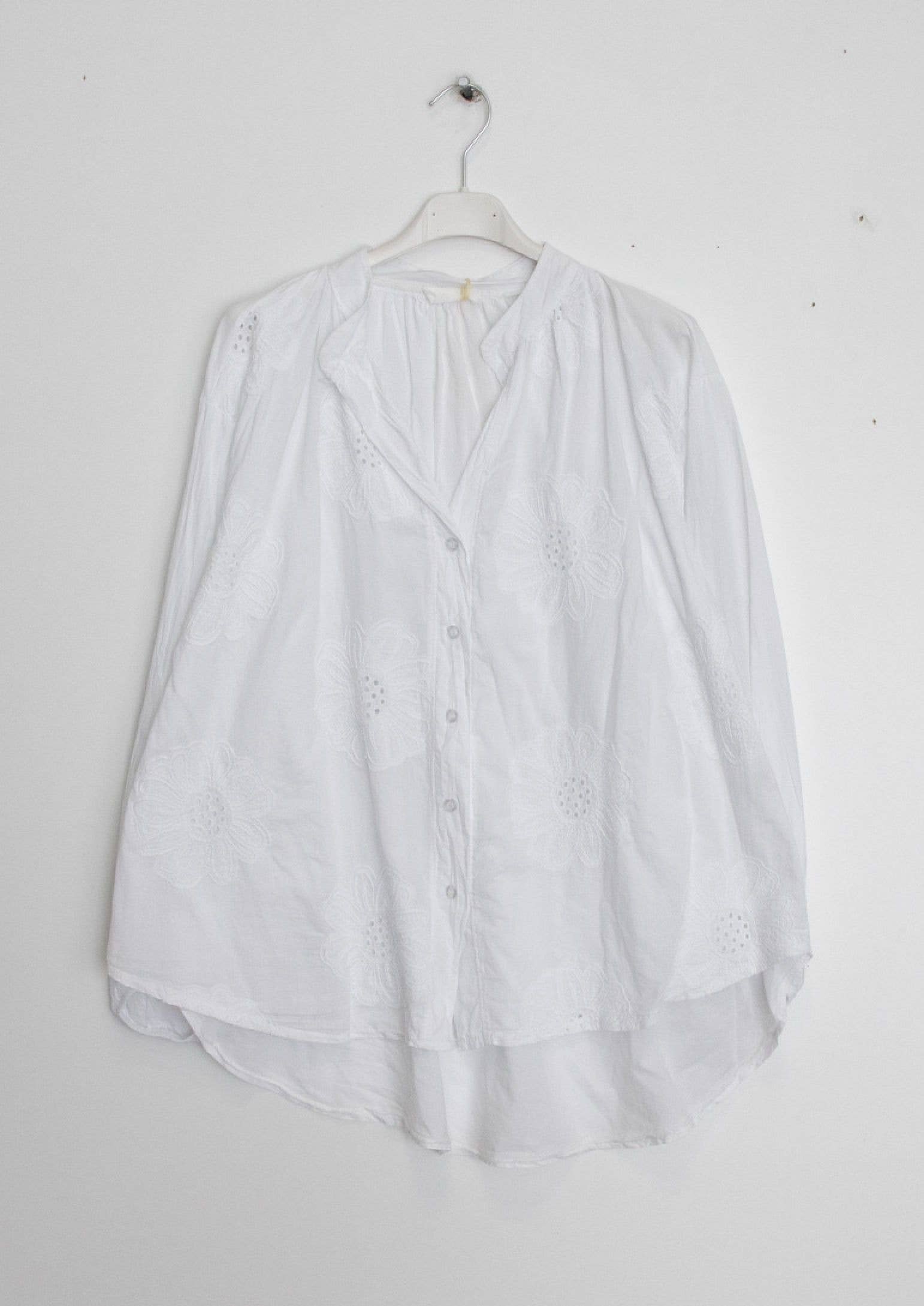 Happy look - Wholesale Button Down Shirt - Women's - Embroidered blouse0