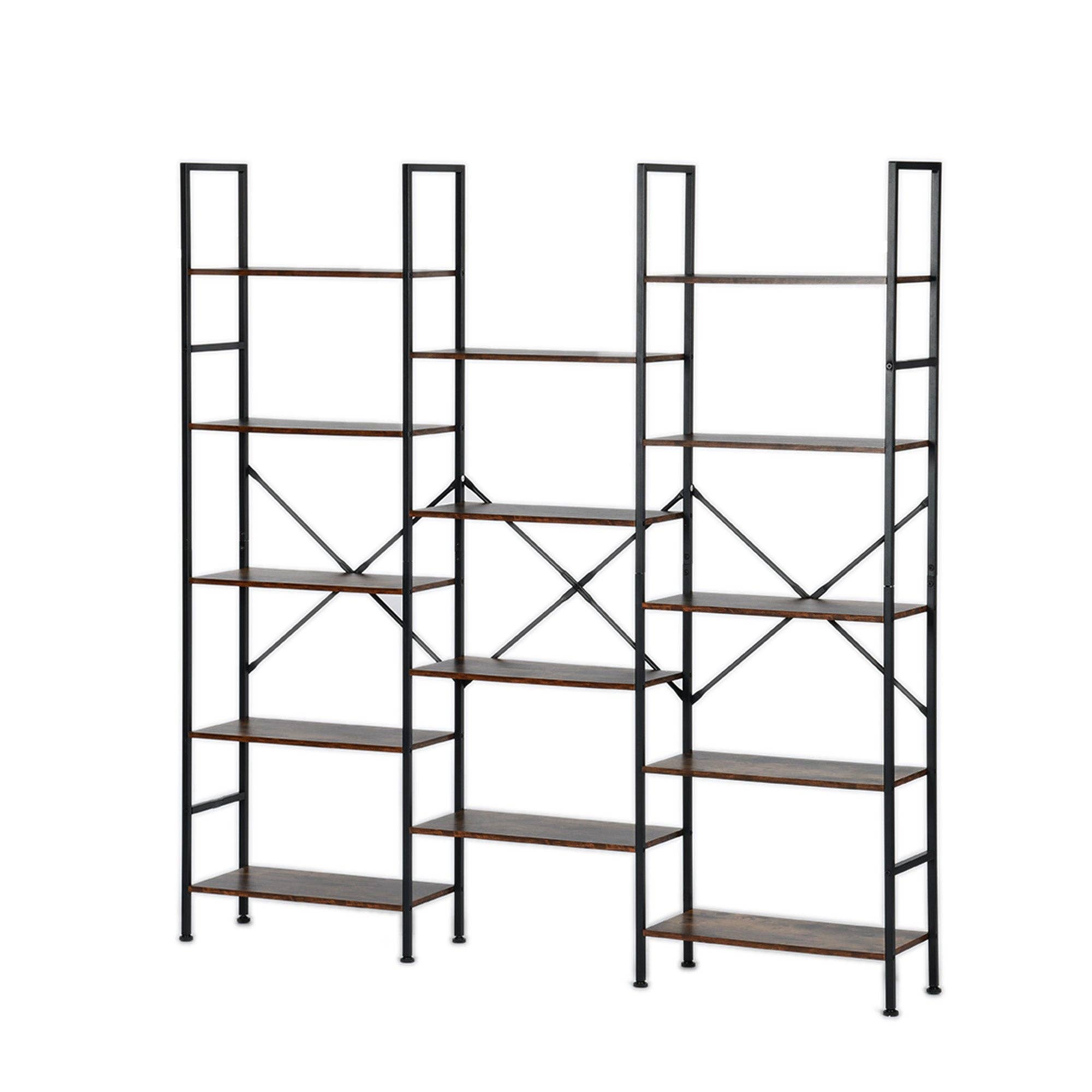 39F Inc. - Vente Bibliothèques - Étagère ouverte de style industriel avec plusieurs étagères2