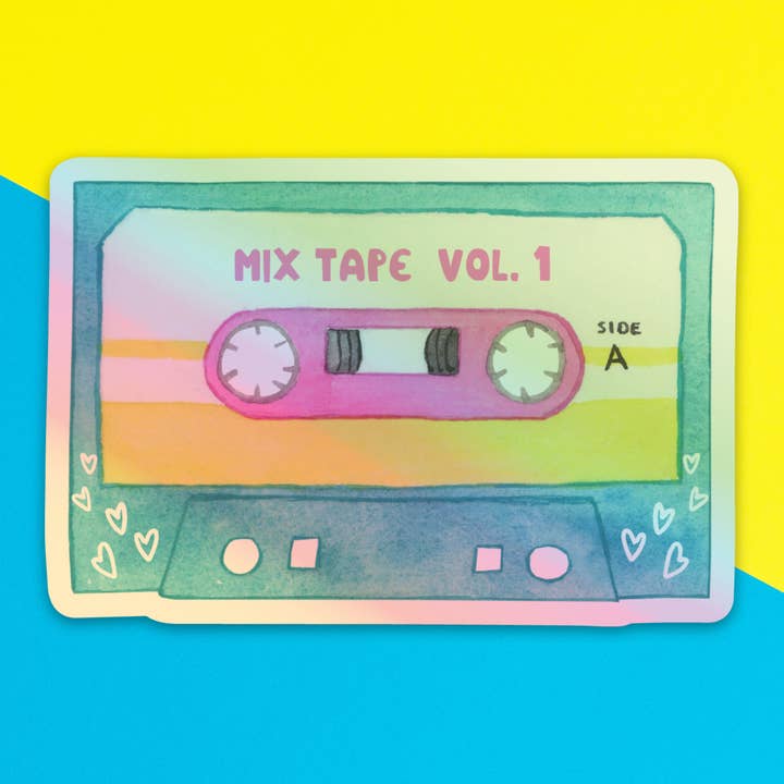 R is for Robo - Vendita all'ingrosso Adesivo - Bottiglie d'Acqua Adesive con Cassetta Mix Anni '90 Retro Nostalgia1