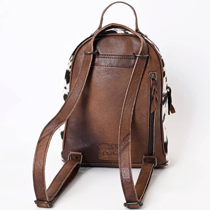 LS Western - Wholesale Backpack - Women's - ADBGS156 Genuine Cowhide Leather Backpack with Hand-Tooled Floral Patch - Western Rodeo Style30