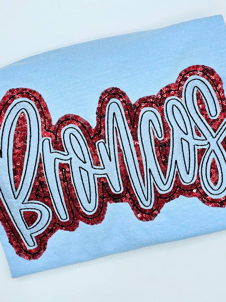 Youth Custom Double Applique Shirt for wholesale by Mudbugs BTQ