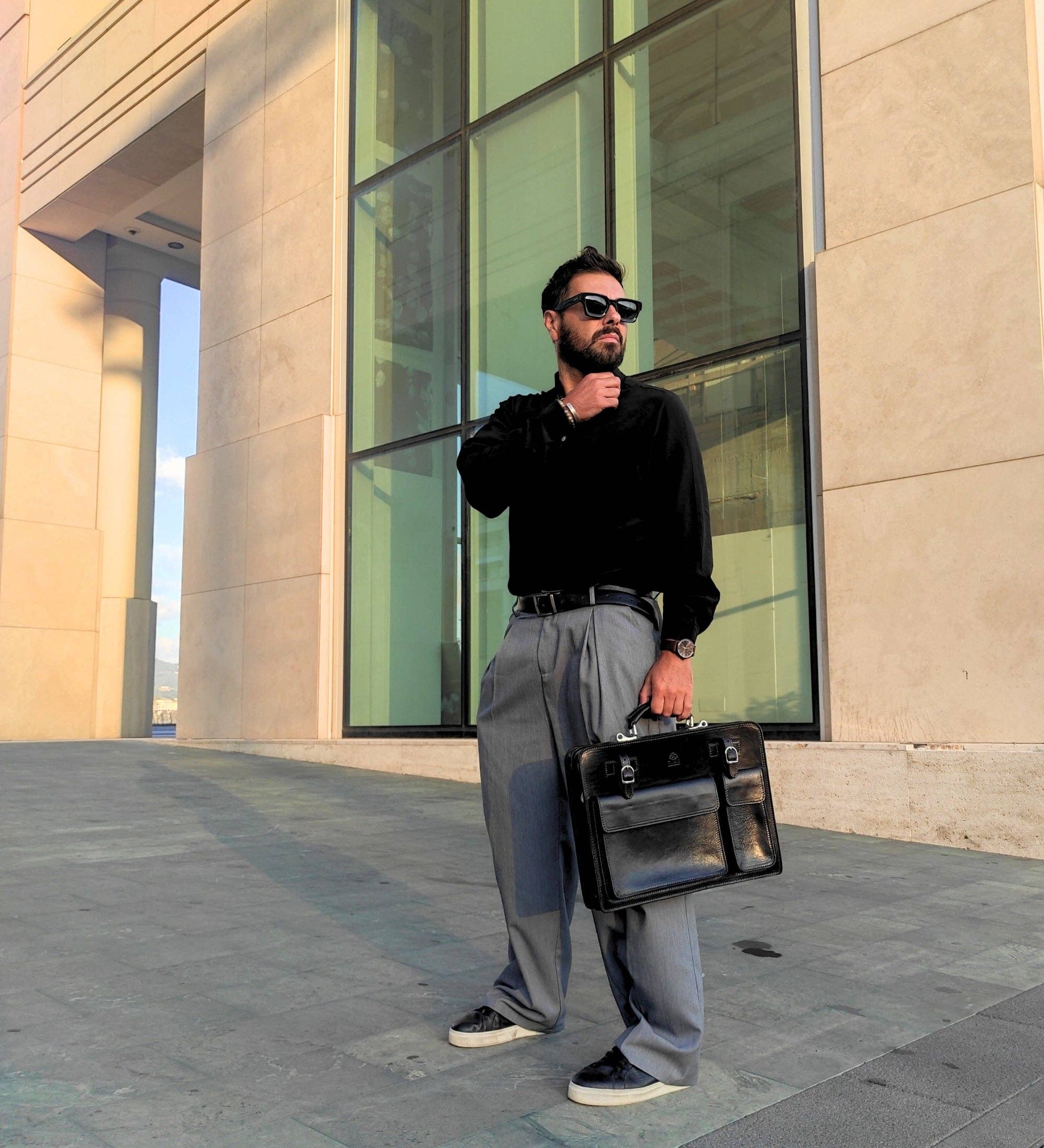 Time Resistance - Wholesale Satchel - Men's - Leather Large Satchel Bag Briefcase - The Prophet16