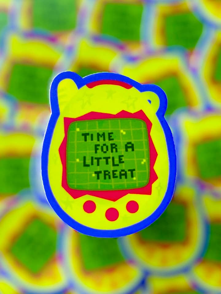 Tijd voor een Kleine Traktatie | Matte Vinyl Sticker voor wholesale door Camilla Watson Art