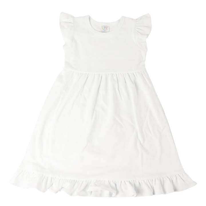 Love That Cotton - Wholesale Dress - Kids - Girls Ruffle Flutter Sleeve Dress