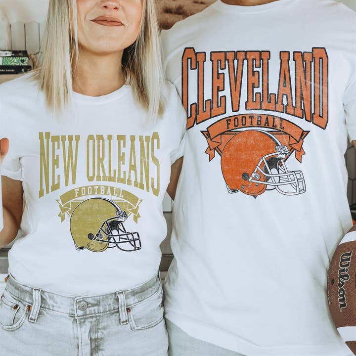 Par.tees by Party On! - Wholesale Screen Printed T-Shirt - Women's - Football Team Vintage Hometown retro Game Day Graphic Tee5