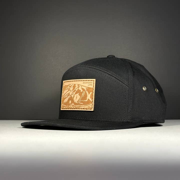 Log Cabin Hat / Black for wholesale by Boundary Line Company