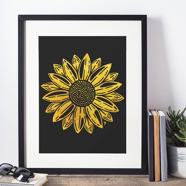 Estampado de girasol dorado para venta al por mayor de Ren Butler Design