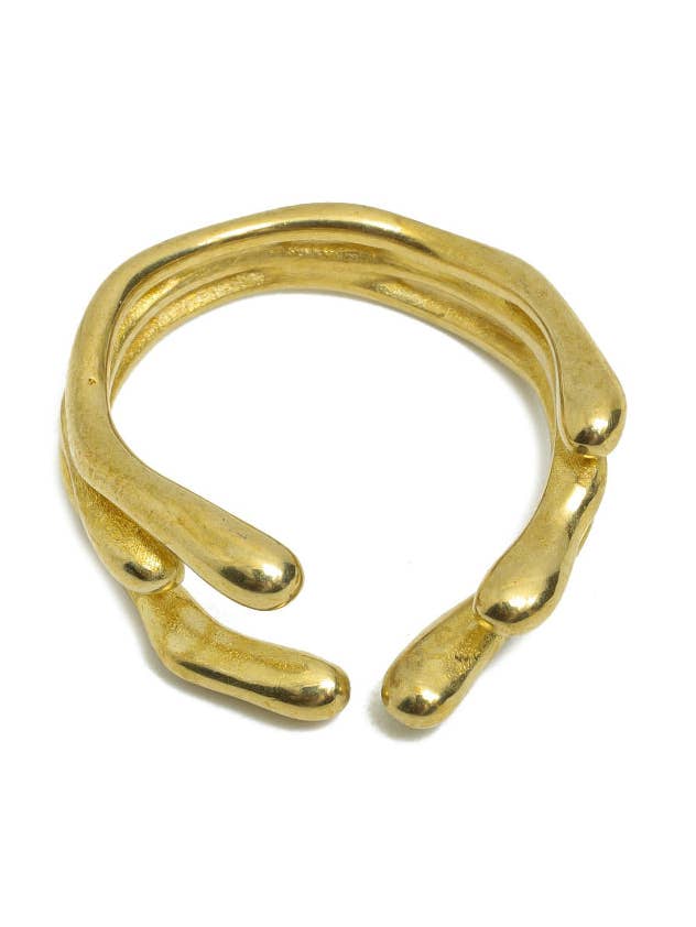 Anel de gotas de latão derretido ajustável por atacado de Modern Madini
