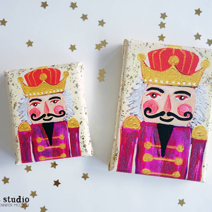 JM Design Studio - Wholesale Christmas Wall Art - I like Milk and Cookies Nutcracker Canvas Wall Art1