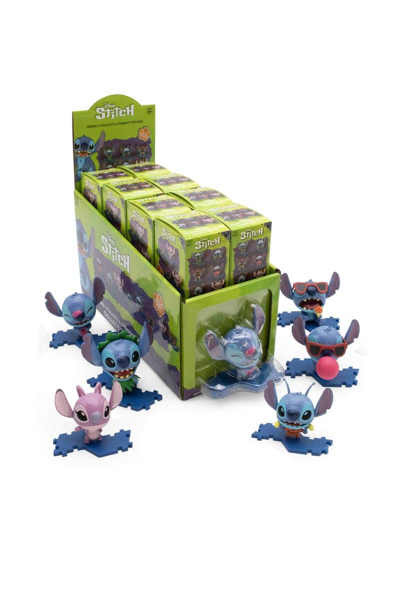 License 2 Play Toys - Wholesale Figurine Toy - Kids - Disney Stitch Collect & Connect Mystery Figures 16pc Display0