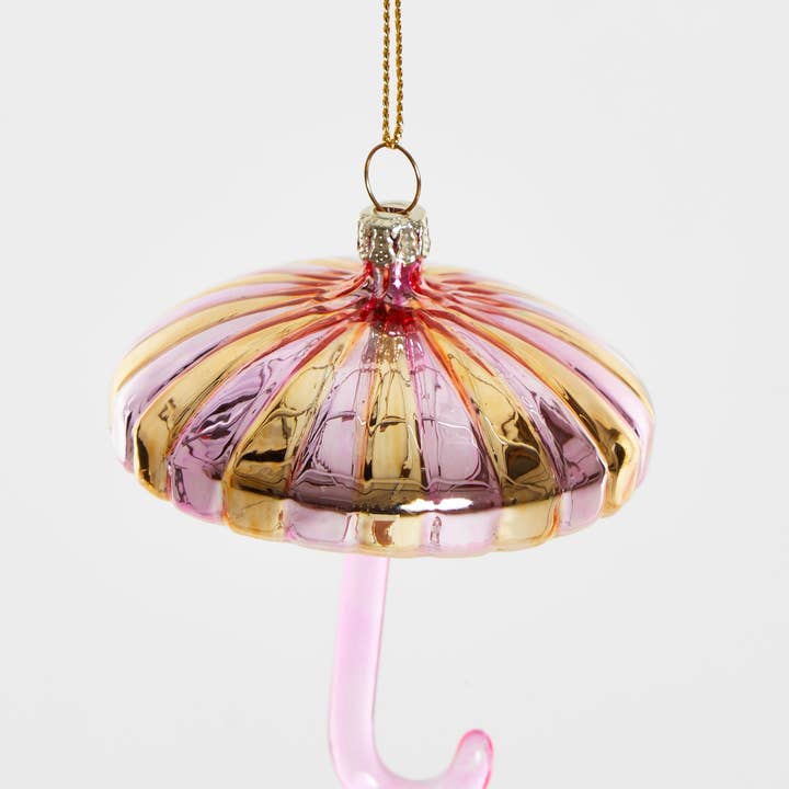 Yup in de boom - Wholesale Ornament - Paraplu Goud-Roze Ornament1