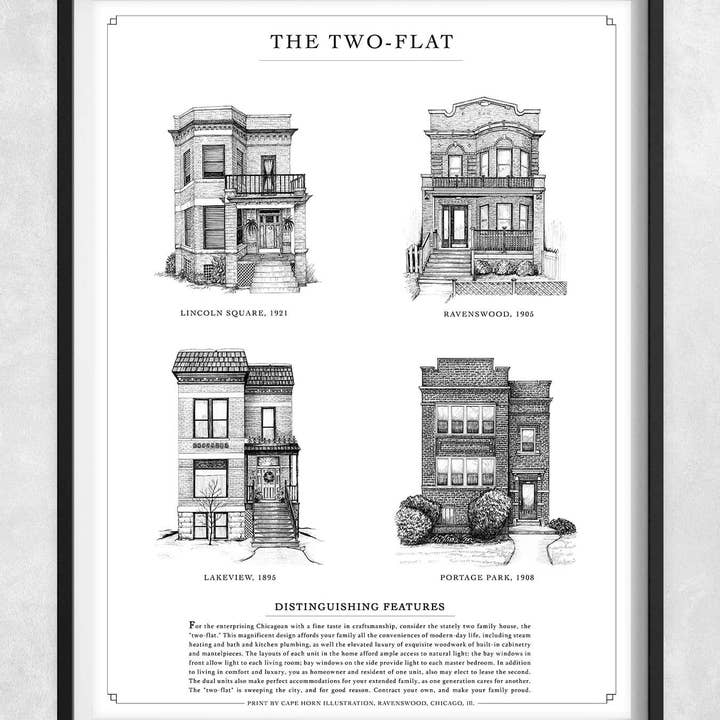 Wonder City Studio - Wholesale Art Print - The Two-Flat2